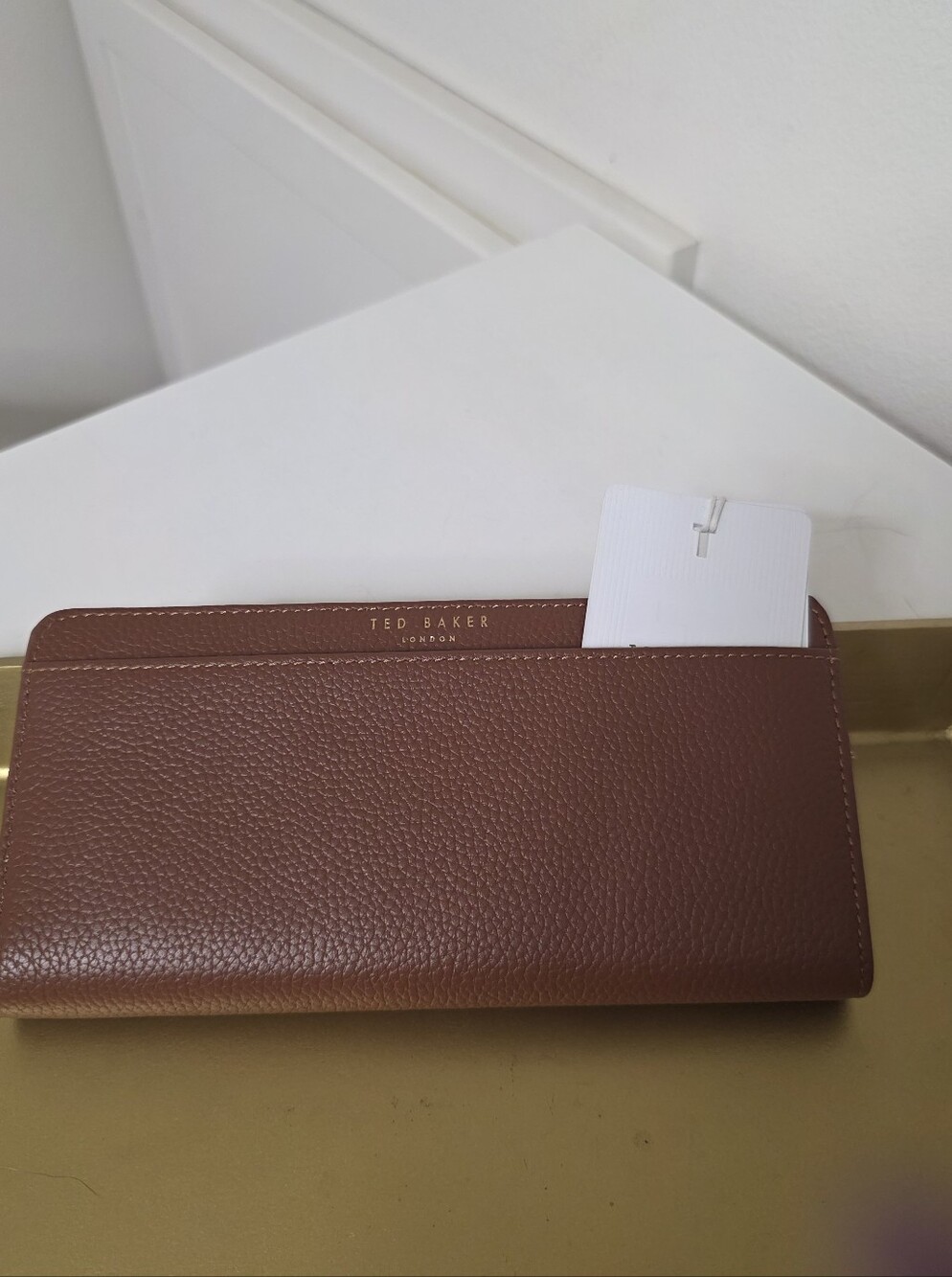 Ted Baker Brown Pebbled Leather Wallet